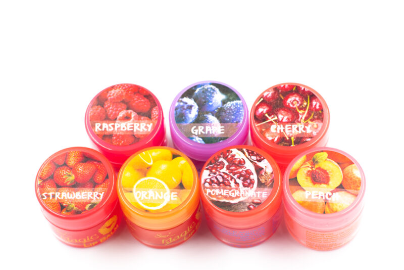 Magic colour-changing lip balm