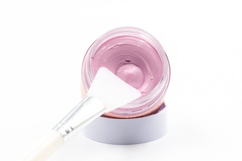 Duo masque à l'argile rose + pinceau applicateur