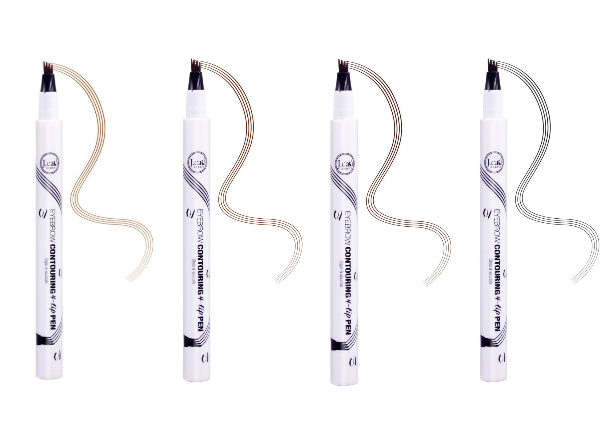 Eyebrow contouring 4-tip pen